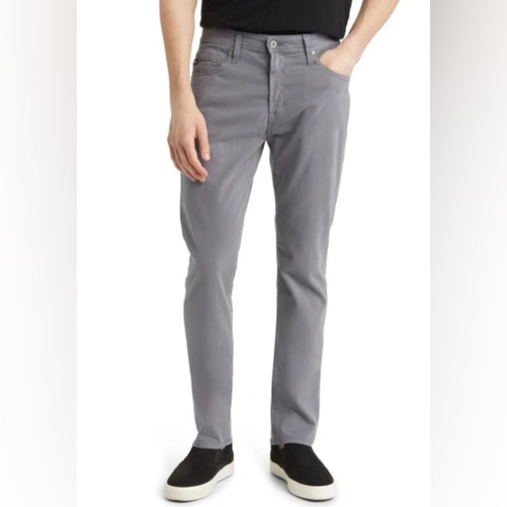 AG The Dylan Sueded Stretch Sateen Straight Fit Pants
